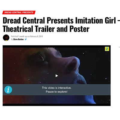 Dread Central Presents Imitation Girl – Theatrical Trailer and Poster